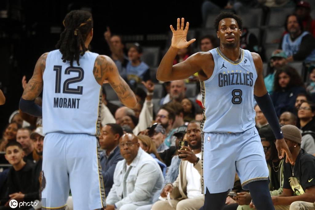 莫兰特23+12约翰逊32+15 灰熊不敌老鹰